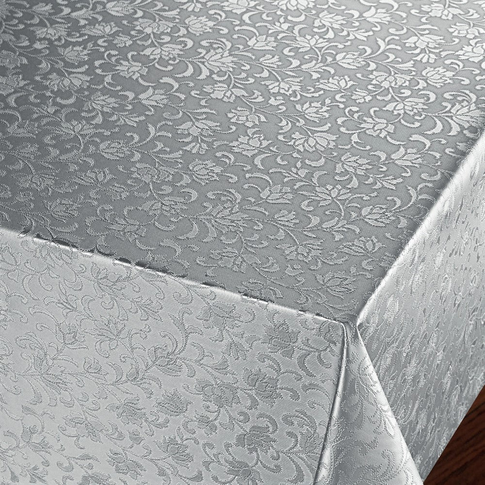 Rosenflor Sølv - Flot damask præget voksdug