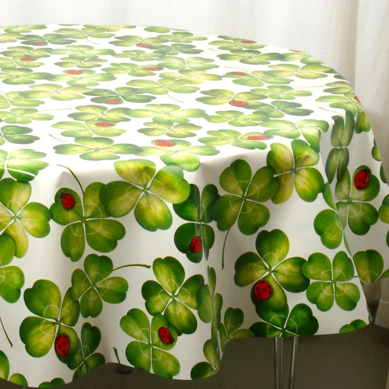 Voksdug med Mariehøns og Firkløvere