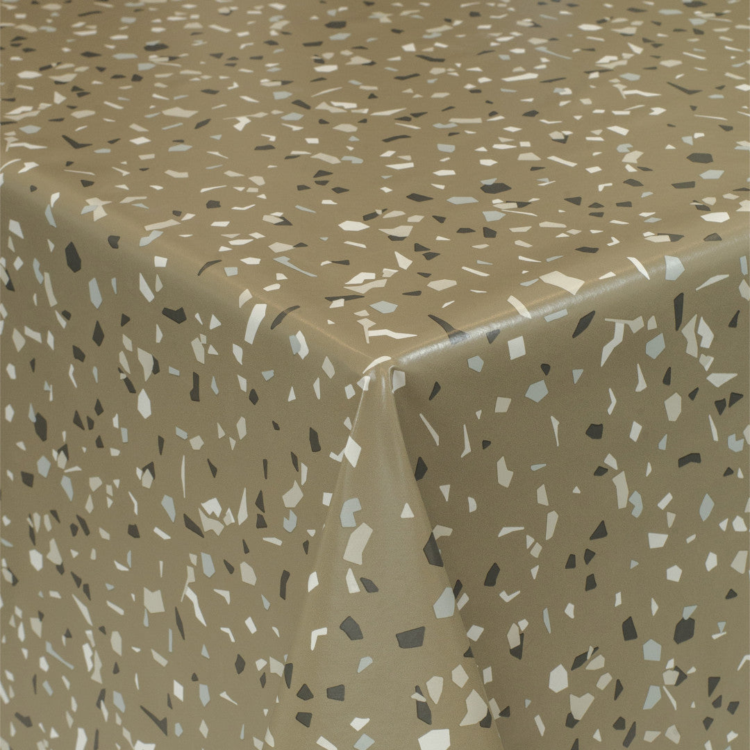 Voksdug med Terrazzo mønster - Taupe