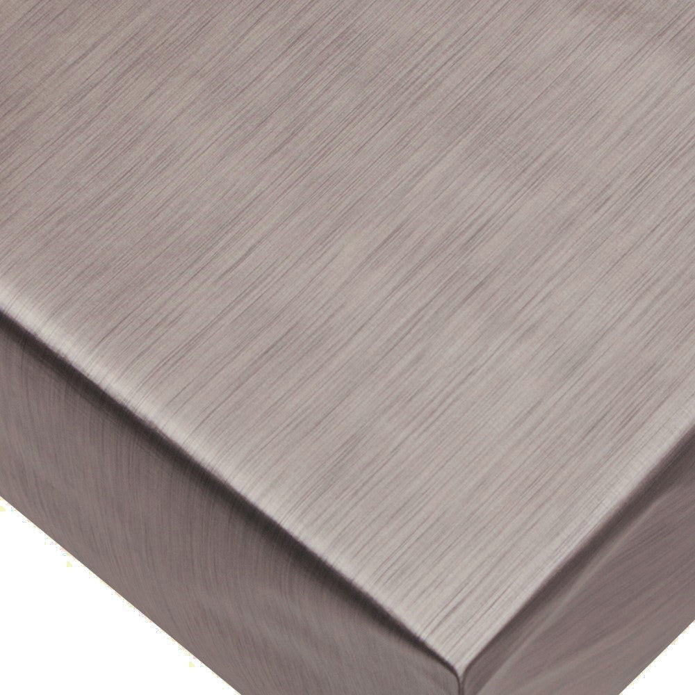 Metallic Tin - ensfarvet voksdug i metal look