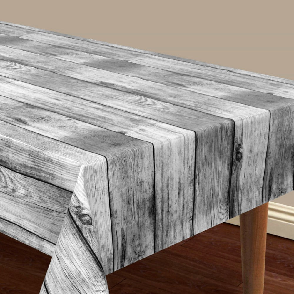 LÆNGDE: 4,0 meter - Voksdug med træ look - Natural Wood Grå - 110 cm bred