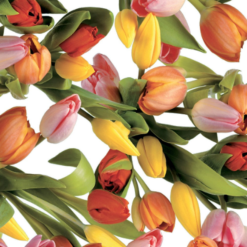 Tulipan Multicolor - Voksdug med tulipaner i flotte farver