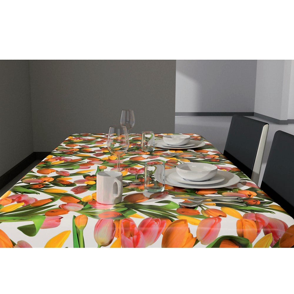 Tulipan Multicolor - Voksdug med tulipaner i flotte farver