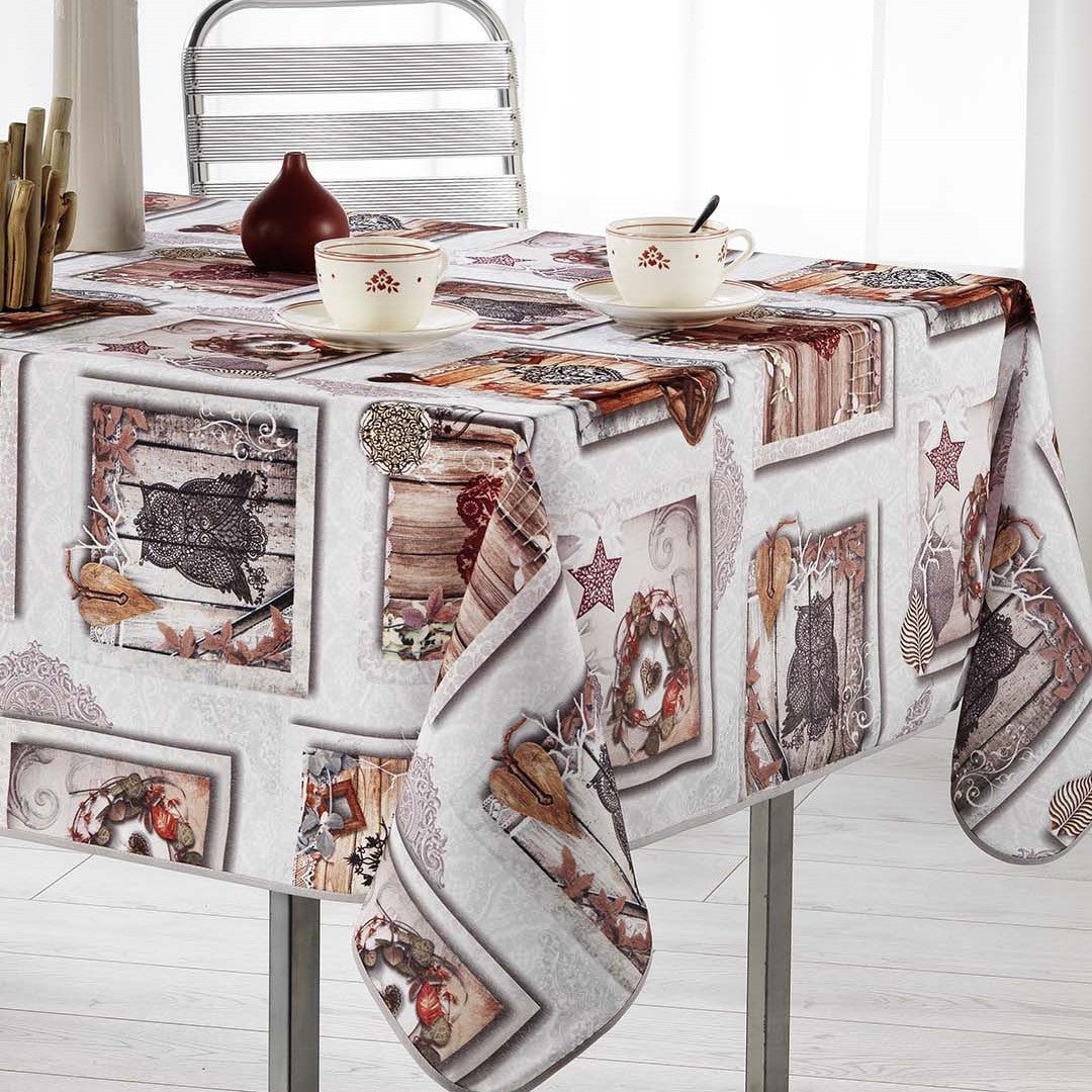 Wood Love - Rektangulær dug med anti-plet, 150 x 240 cm, nærbillede