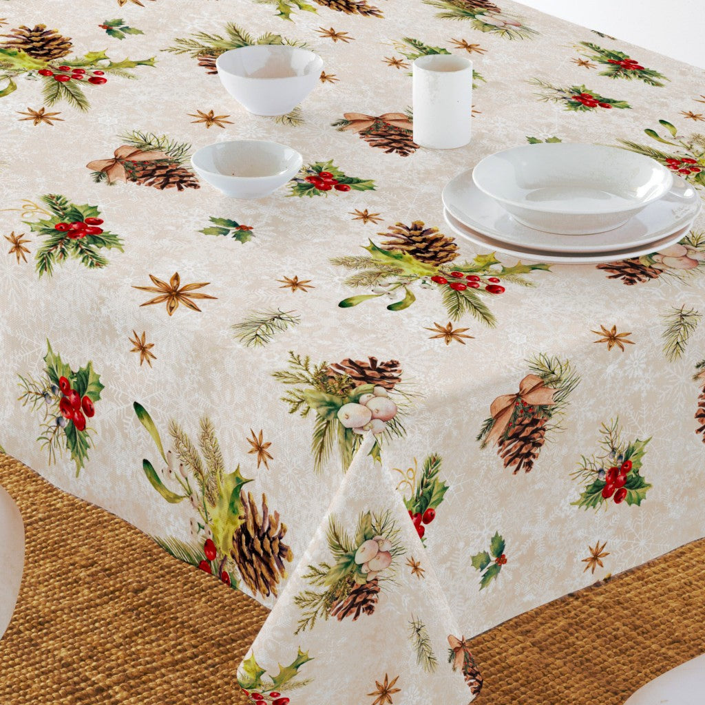 Xmas Natur - Juleakryldug med naturens egen julepynt