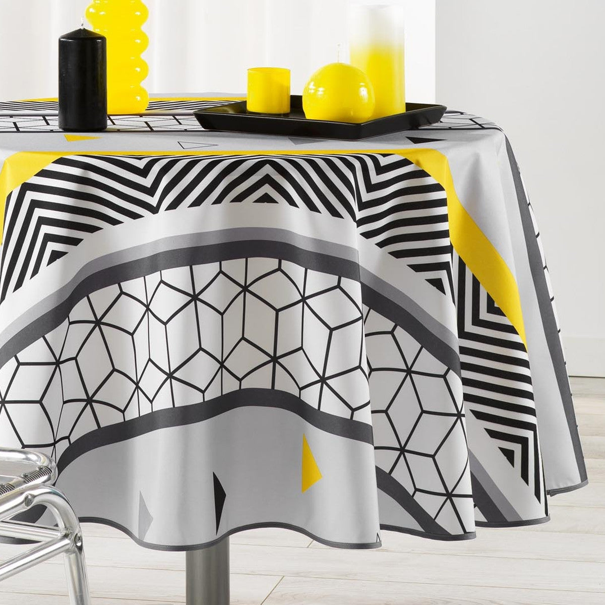 Yellow Mix Ø 180 cm, rund dug med anti-plet