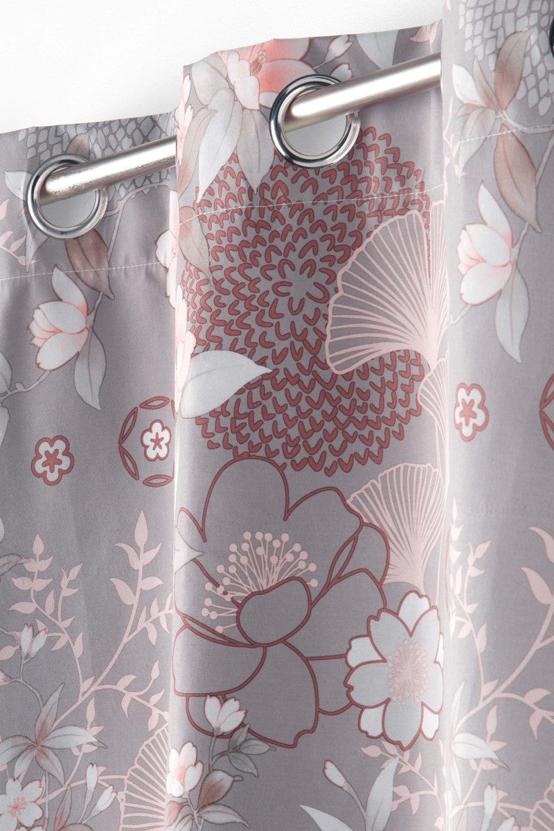 Yokahama Grå – 100% Mørklægningsgardin 135 x 260 cm, nærbillede