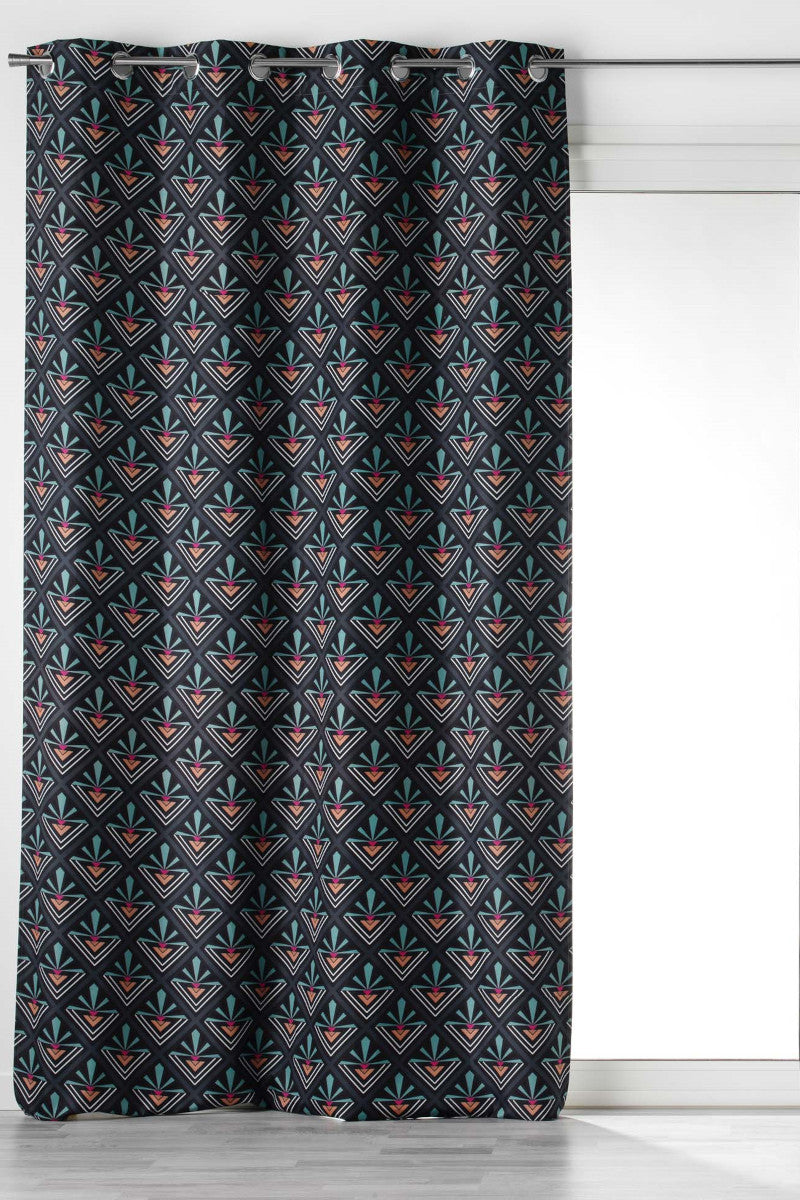 Yuko Blå – 100% Mørklægningsgardin 135 x 260 cm