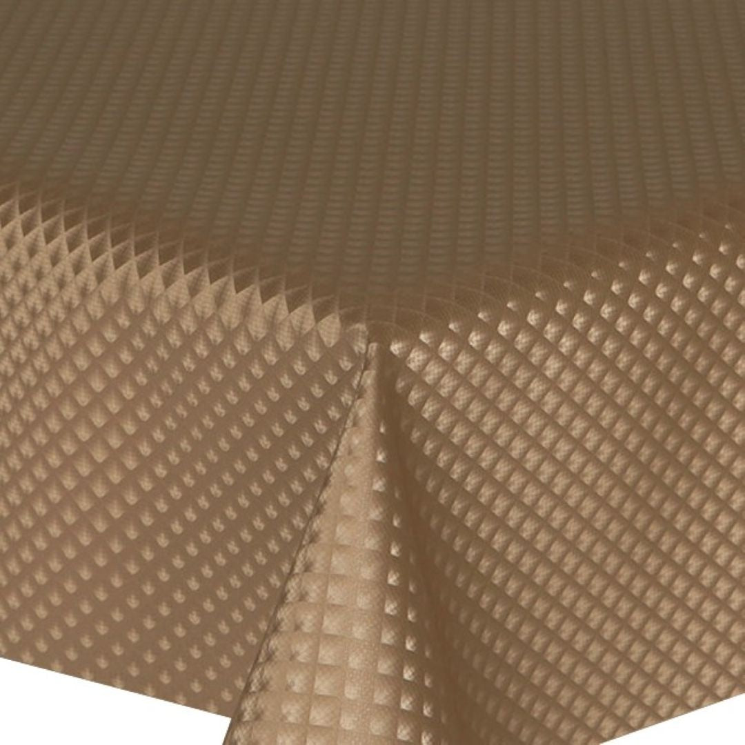 Zafiro Polyline Taupe - Ekstra kraftig luksus voksdug med satin finish