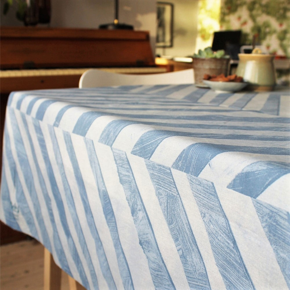 Zigsak Blue, Notes by Susanne Schjerning akryldug med antiskrid