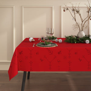 Røde damask duge