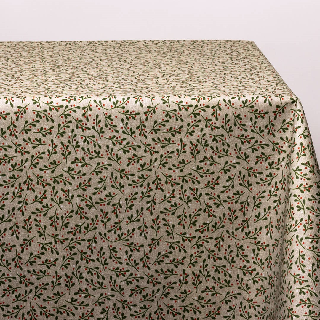 Mistelten - Naturfarvet akryldug med antiskrid, hjørne