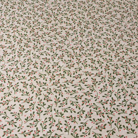 Mistelten - Naturfarvet akryldug med antiskrid, mønster