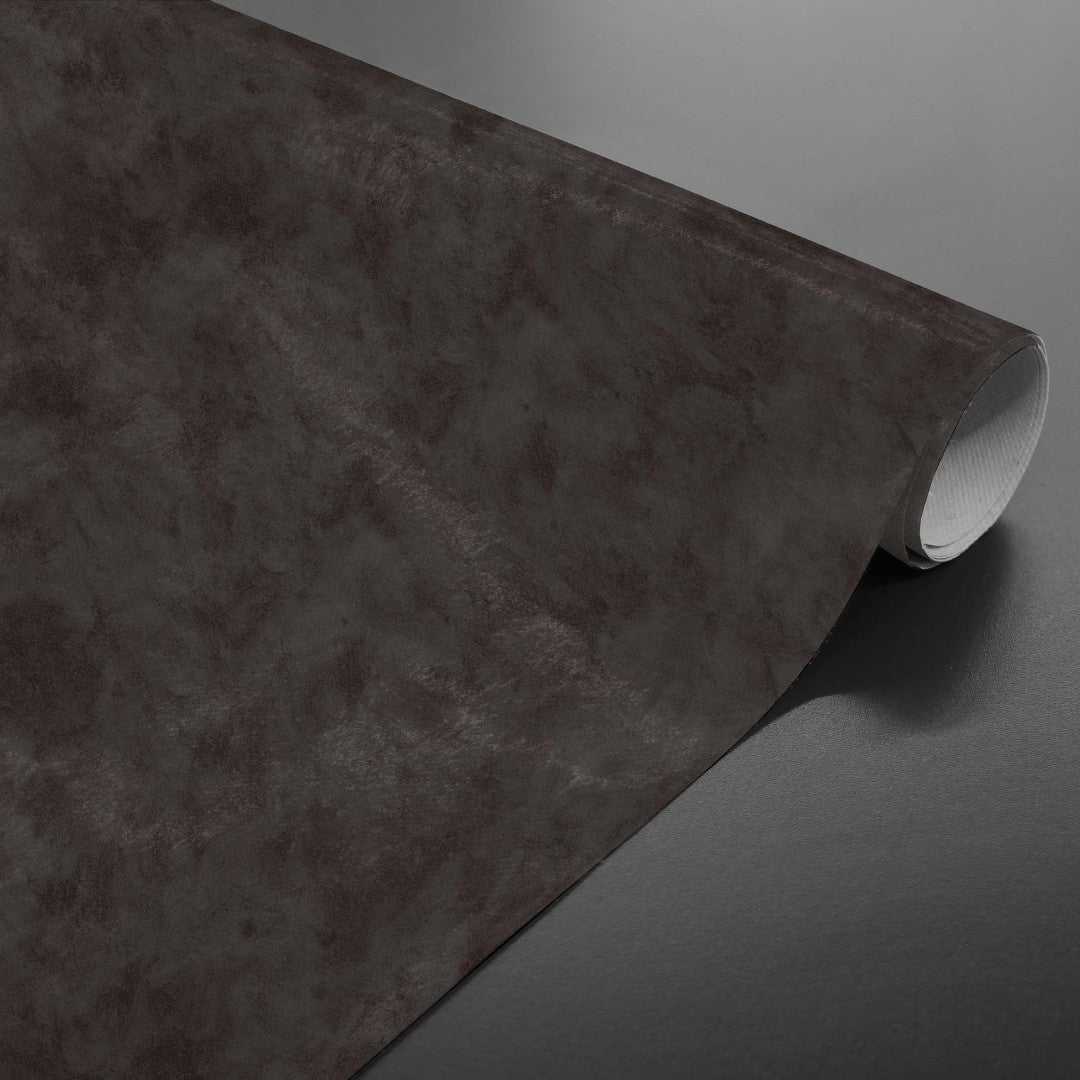 Beton Cire Black - Glat voksdug i sort og grå, rullet