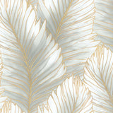 Betty Golden Palm - Elegant voksdug med gyldne palmeblade, mønster 2