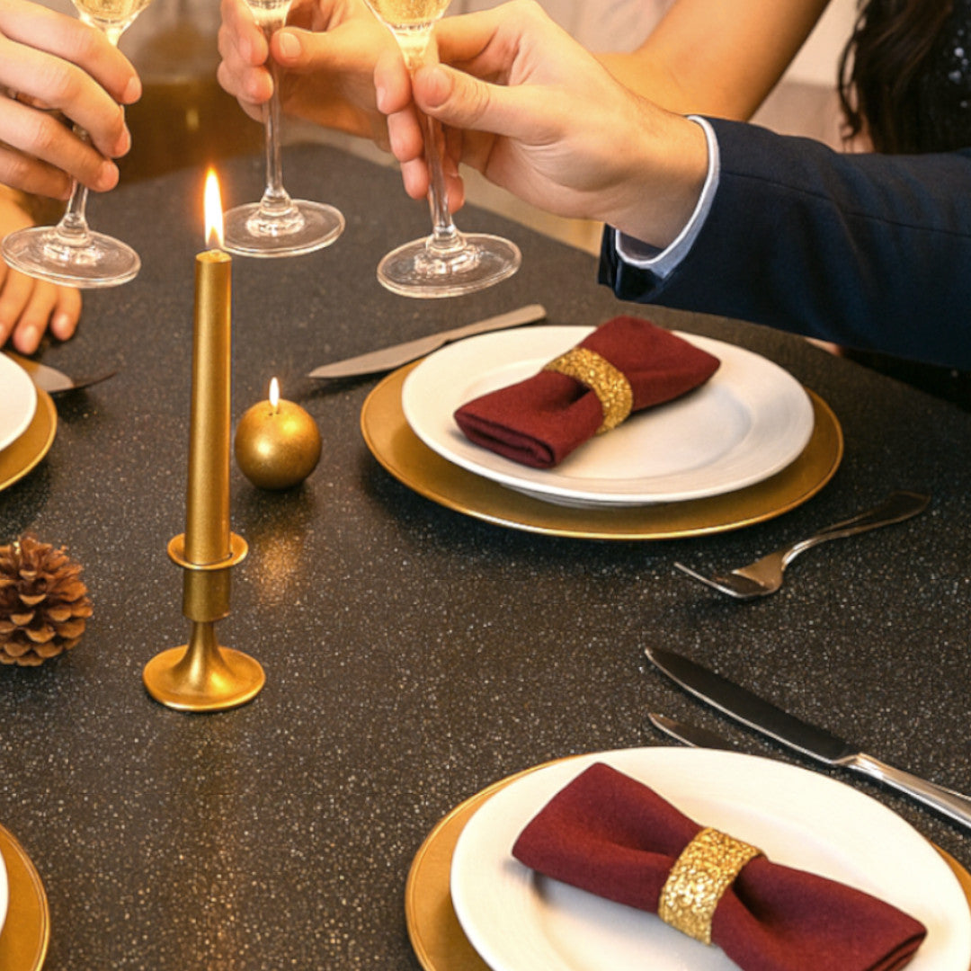 Black Rainbow – Sort voksdug med glimmereffekt, stemningsbillede 2