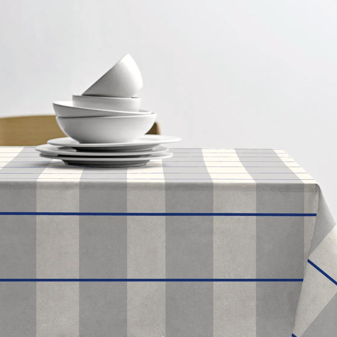 Södahl Blocks Cloud Grey - Akryldug i 100% bomuld med antiskrid