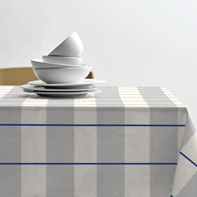 Södahl Blocks Cloud Grey - Akryldug i 100% bomuld med antiskrid