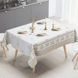 Blomsterbånd – Creme voksdug med blomsterbort, miljø