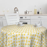 Bloom Bloom Lemonade - 160 cm bred rund voksdug med blomster