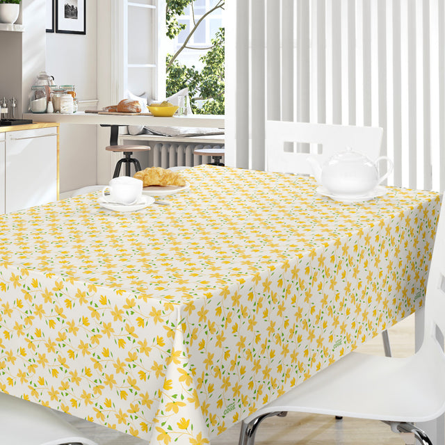 Bloom Bloom Lemonade - 160 cm bred voksdug med blomster, miljø