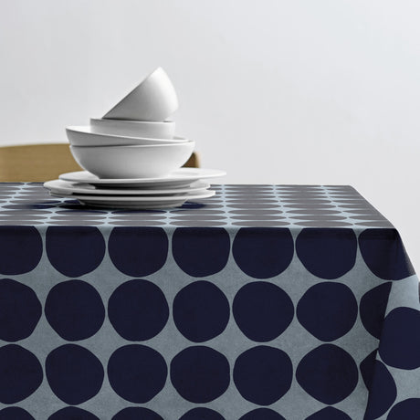 Södahl Bubbles Linen Blue - Akryldug i 100% bomuld med antiskrid