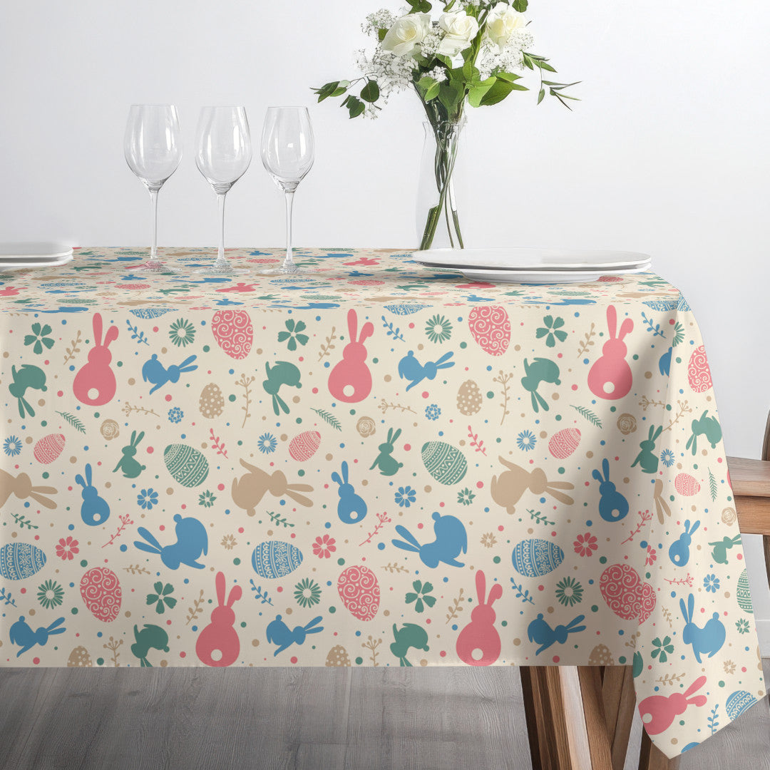 Bunnys & Eggs – Akryldug med påskeharer og påskeæg, siden