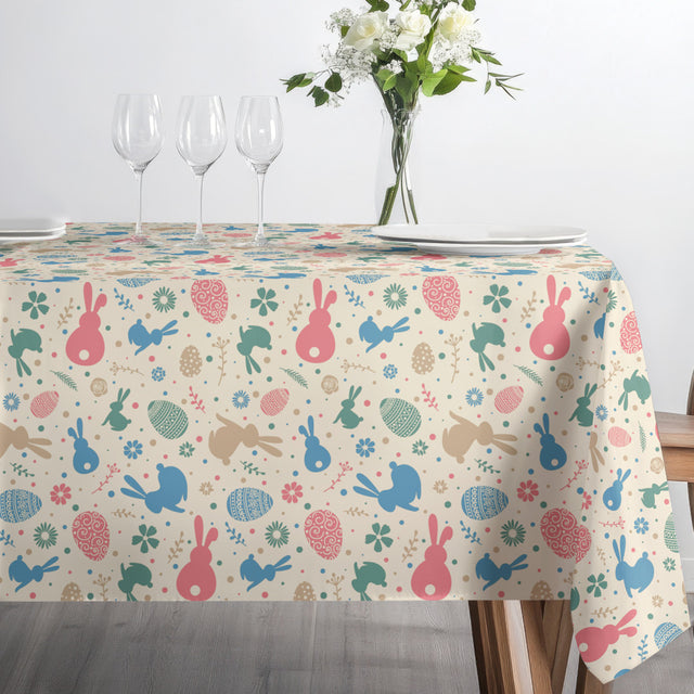 Bunnys & Eggs – Akryldug med påskeharer og påskeæg, siden