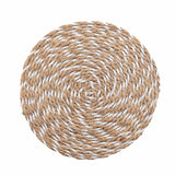 Cane Straw Nala White - Rund dækkeserviet Ø 38 cm
