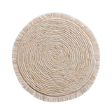 Cane Straw Oslo Linen - Rund dækkeserviet Ø 38 cm