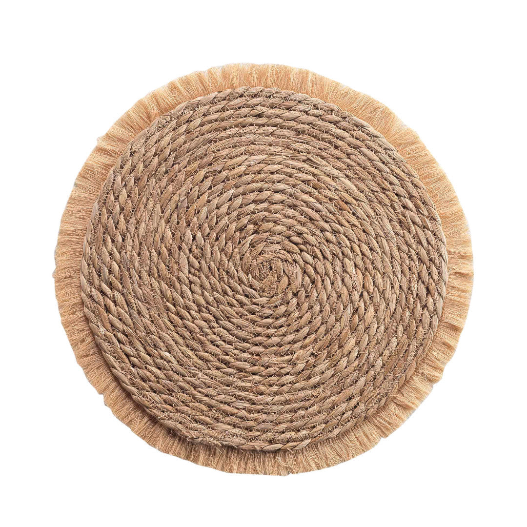 Cane Straw Oslo Natur - Rund dækkeserviet Ø 38 cm