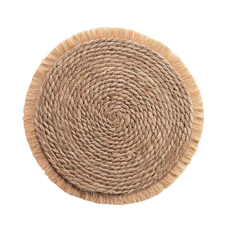 Cane Straw Oslo Natur - Rund dækkeserviet Ø 38 cm