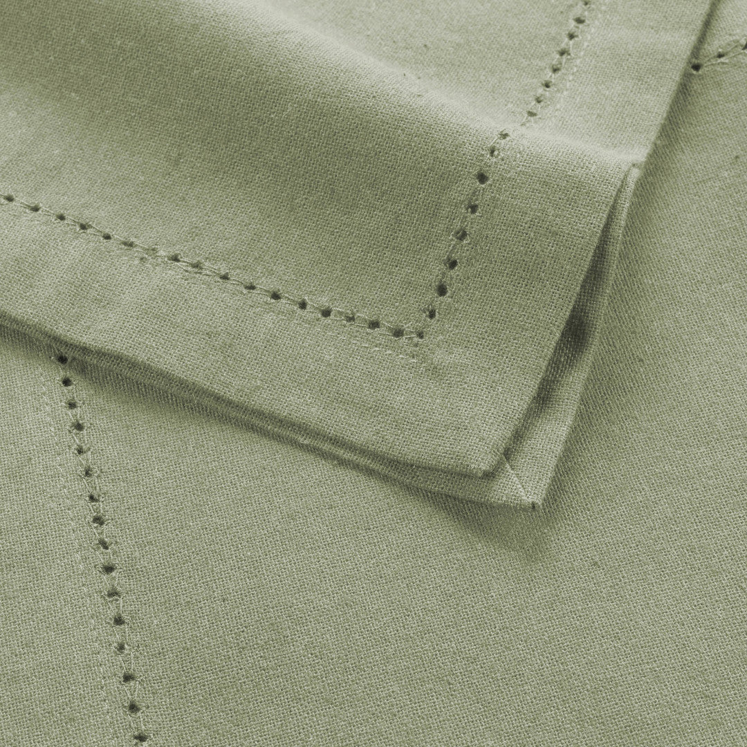 Charline Kaki – Bomuldsservietter 40 x 40 cm (3 pak), nærbillede