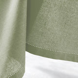 Charline Kaki – Ensfarvet bomuldsdug 140 x 240 cm, nærbillede