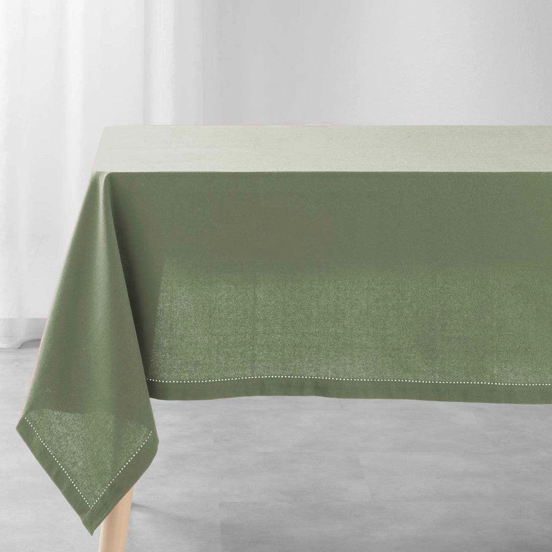 Charline Kaki – Ensfarvet bomuldsdug 140 x 240 cm