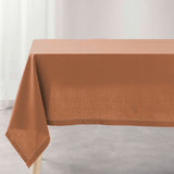 Charline Mocha – Ensfarvet bomuldsdug 140 x 240 cm