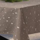 Christmas Carol Natur – Damaskvævet juledug 160 x 370 cm, hjørne