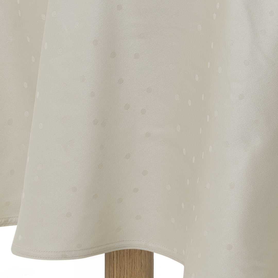 Compliments Damaskdug Confetti, Moon - Rund Ø 200 cm, kant