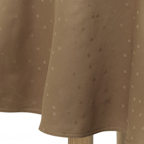 Compliments Damaskdug Confetti, Walnut - Rund Ø 200 cm, kant