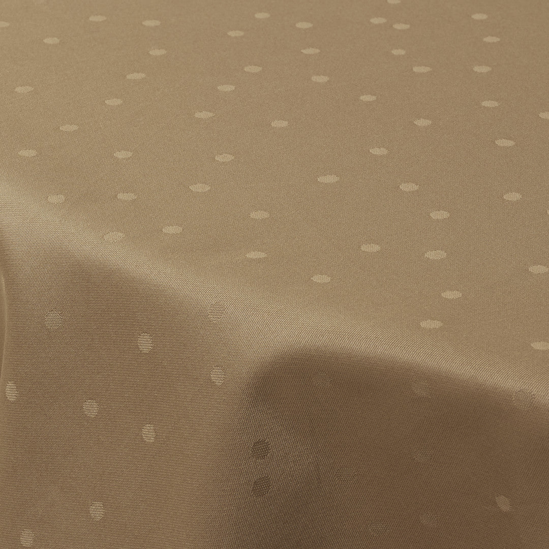 Compliments Damaskdug Confetti, Walnut - Rund Ø 200 cm, nærbillede