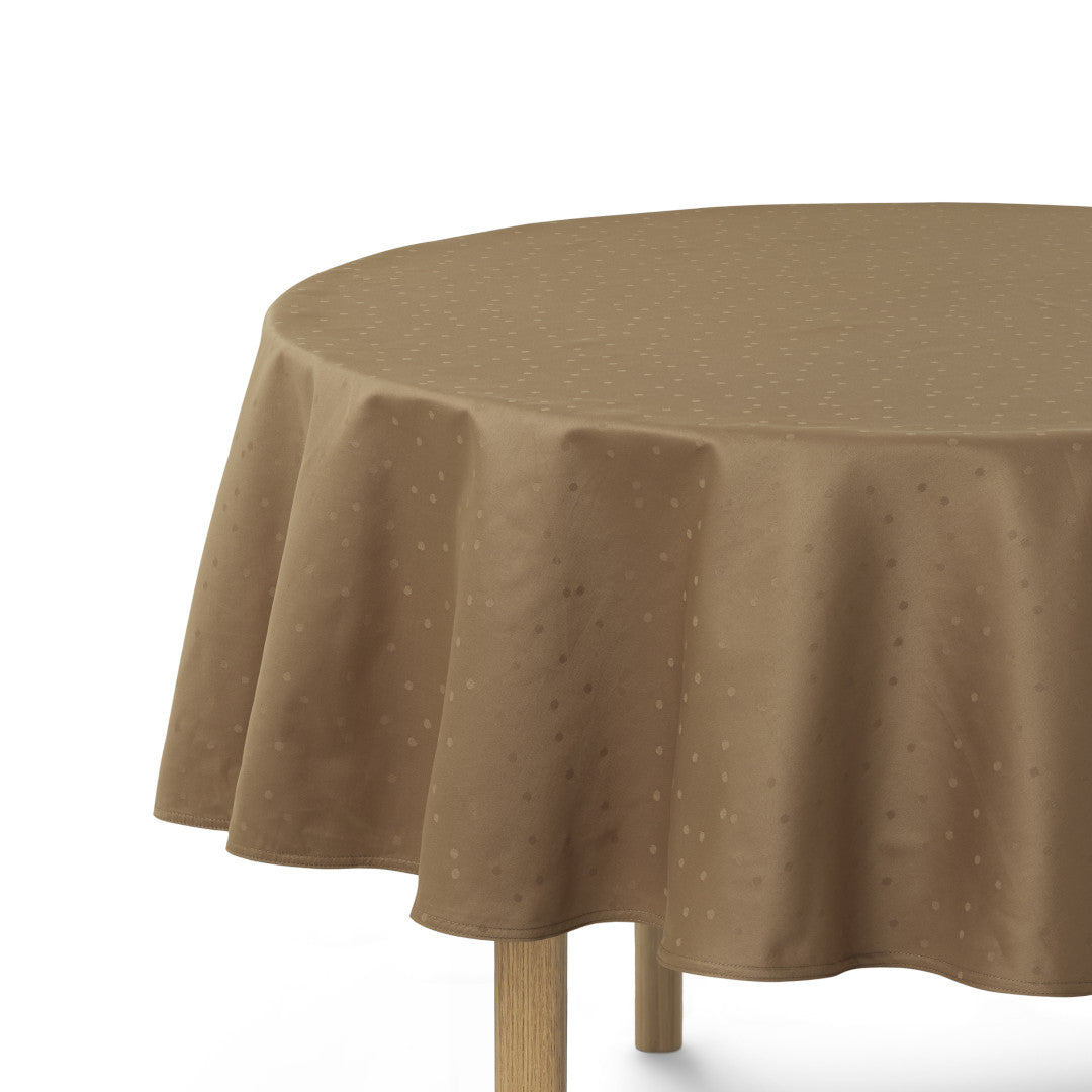 Compliments Damaskdug Confetti, Walnut - Rund Ø 200 cm