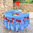 Coquelicot Blå - Rund Akrylbelagt Provencedug Ø 180cm