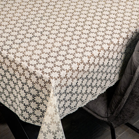 Daisy Lace – Creme blondevoksdug med små blomster, hjørne