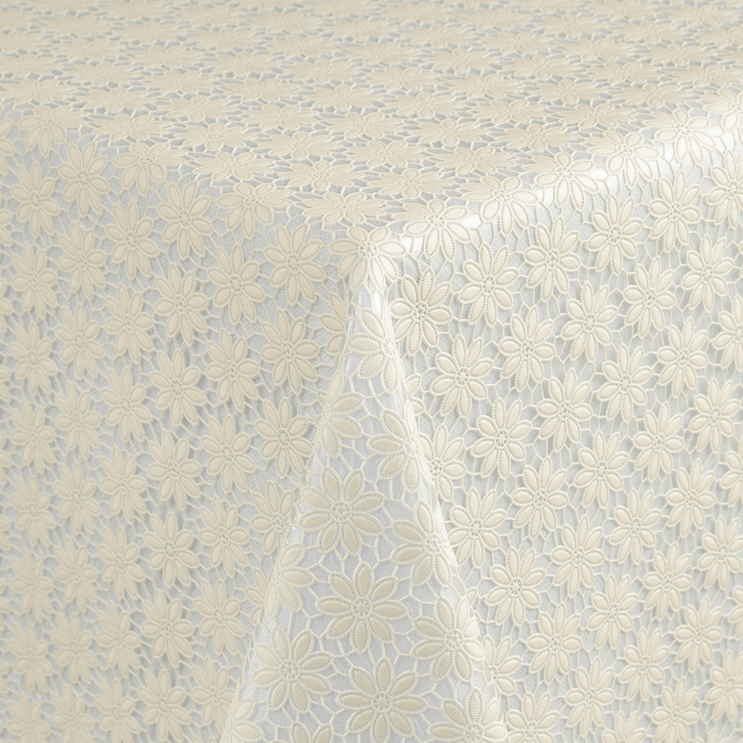 Daisy Lace – Creme blondevoksdug med små blomster