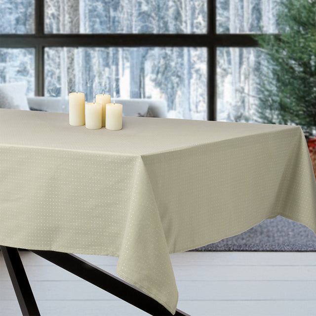 Dotea Sage - Damaskdug med prikker, 140 x 220 cm, miljø jul