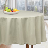 Dotea Sage - Rund damaskdug med prikker, Ø 160 cm, miljø