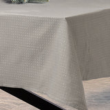 Dotea Grå Blå - Damaskdug med prikker, 140 x 370 cm, hjørne