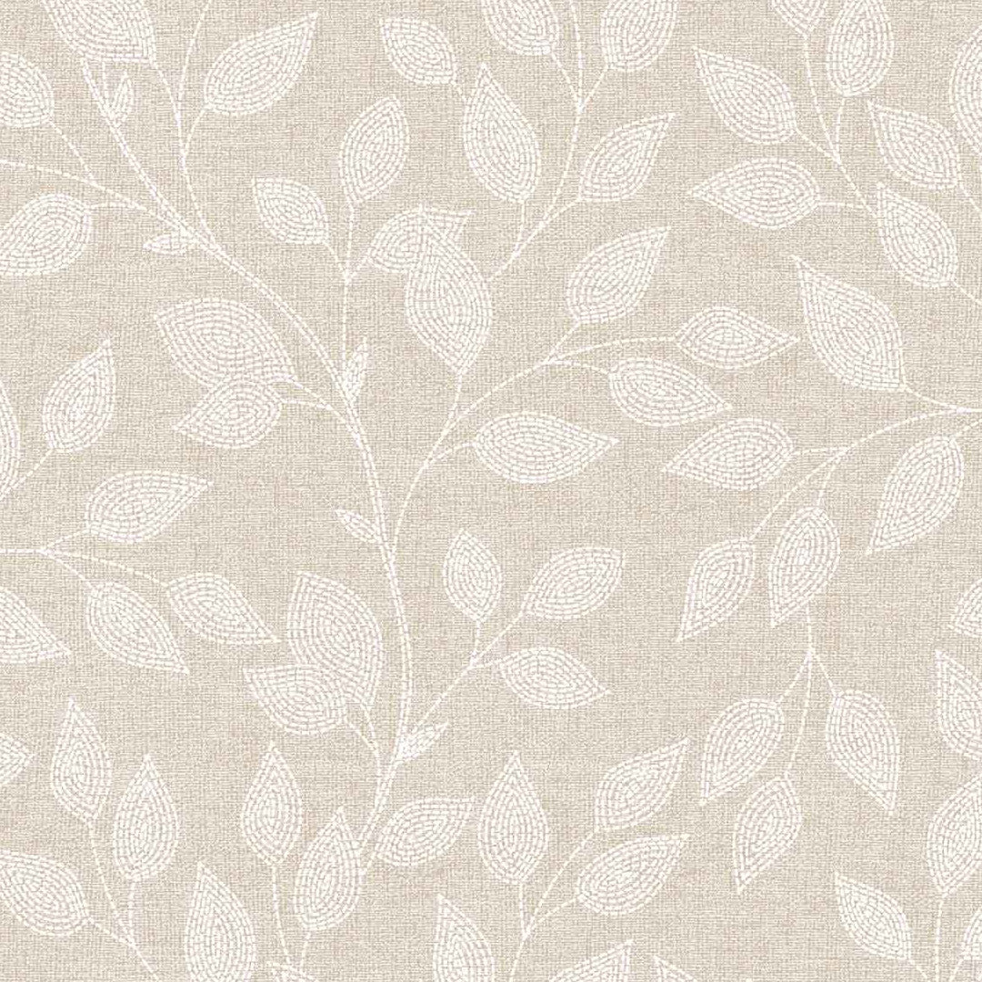 Duchesse – Voksdug med glat hørlook og elegant bladmønster