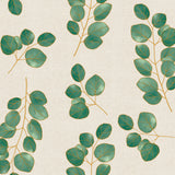 Eucalypta Linen – Voksdug med gyldne blade, mønster