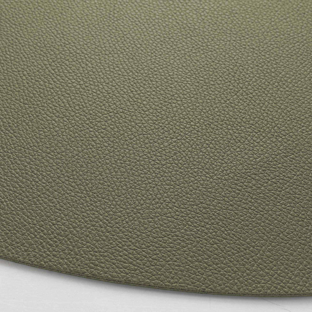 Galita Kaki – Dækkeserviet i imiteret læder 37 x 45 cm, vendbar, nærbillede